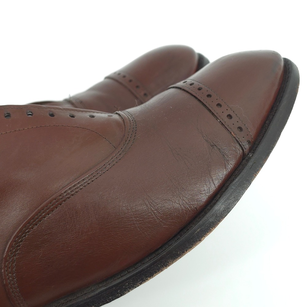 Allen Edmonds Mens Fifth Avenue Leather Brown 9 EEE Cap Toe Oxford Shoes - Picture 6 of 9